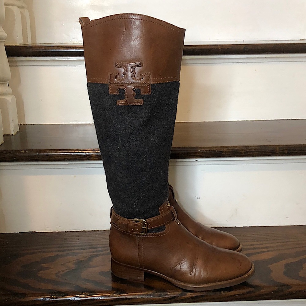 Tory Burch Wool and Leather Knee High Riding Boots Size 7 - Picture 7 of 12